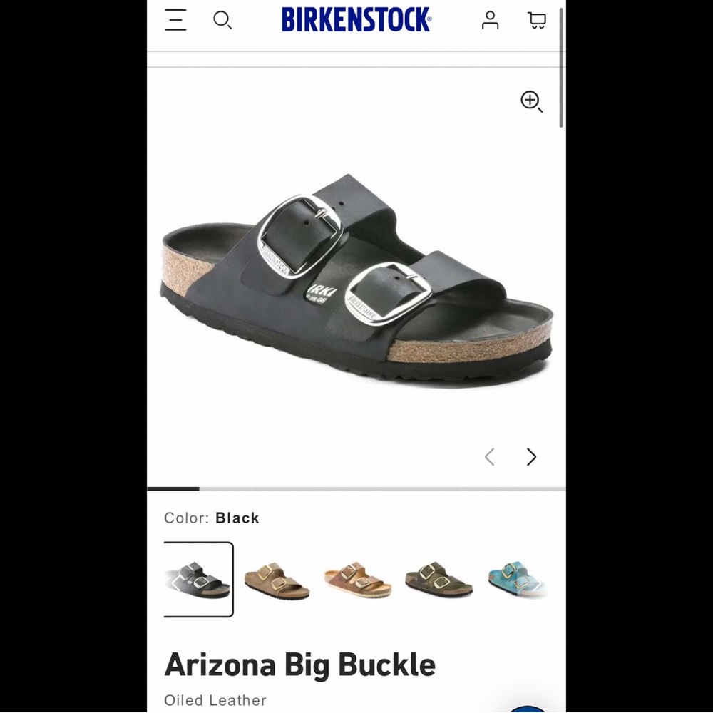 Birkenstock Arizona Big Buckle Sandal - Black Oiled Leather
